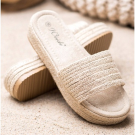 Weide Olki tossut alustalla beige 1