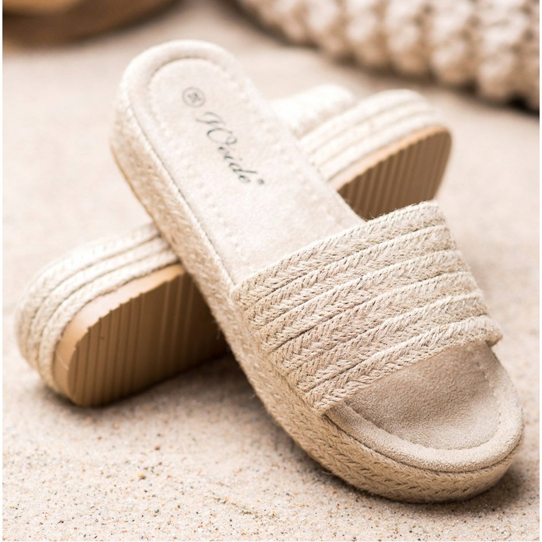 Weide Olki tossut alustalla beige 1