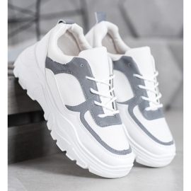 SHELOVET Muodikkaat nauhalliset lenkkarit valkoinen 1