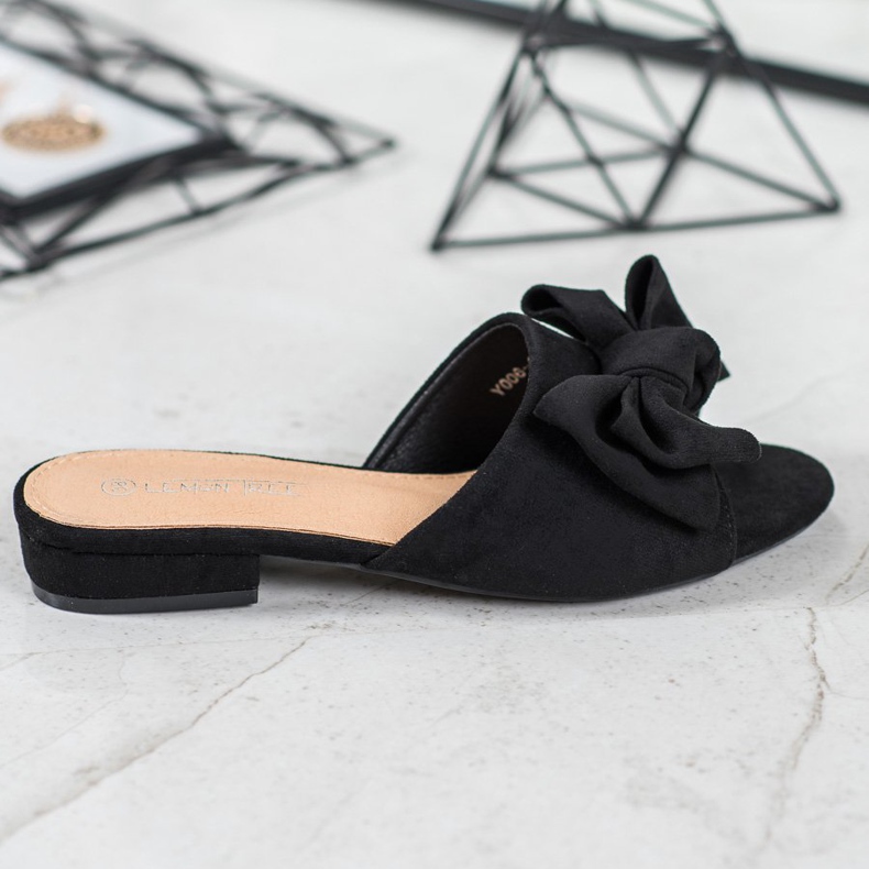 SHELOVET Mustat tossut tasaisella kantapäällä 2