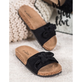 Evento Mokkanahkatossut alustalla musta 1