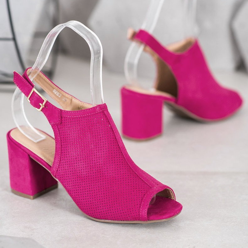 SHELOVET Klassiset suljetut sandaalit vaaleanpunainen 1