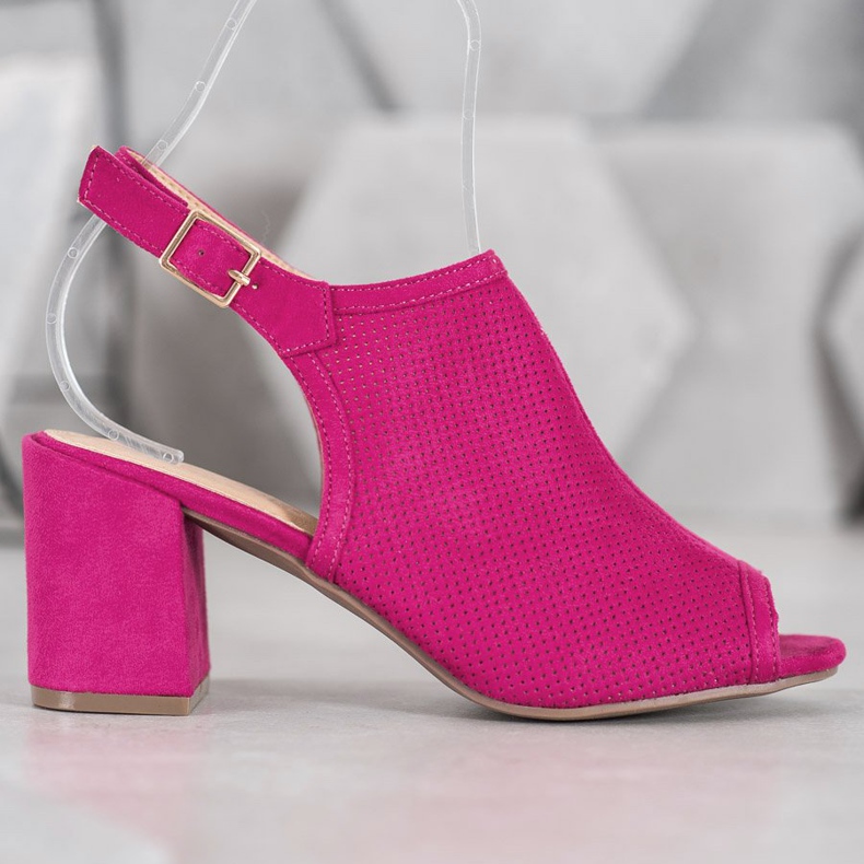 SHELOVET Klassiset suljetut sandaalit vaaleanpunainen 2