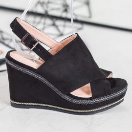 Best Shoes Mustat muoti sandaalit 2