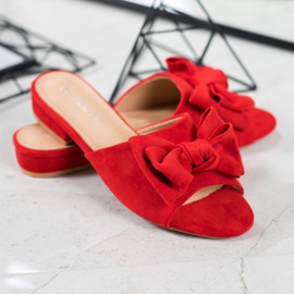 SHELOVET Punaiset varvastossut tasaisella kantapäällä punainen 1