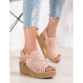 Small Swan Mukavat avoimet sandaalit vaaleanpunainen 1