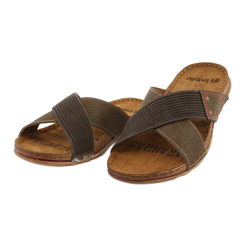 Miesten ruskeat Inblu GG011 -tossut 2