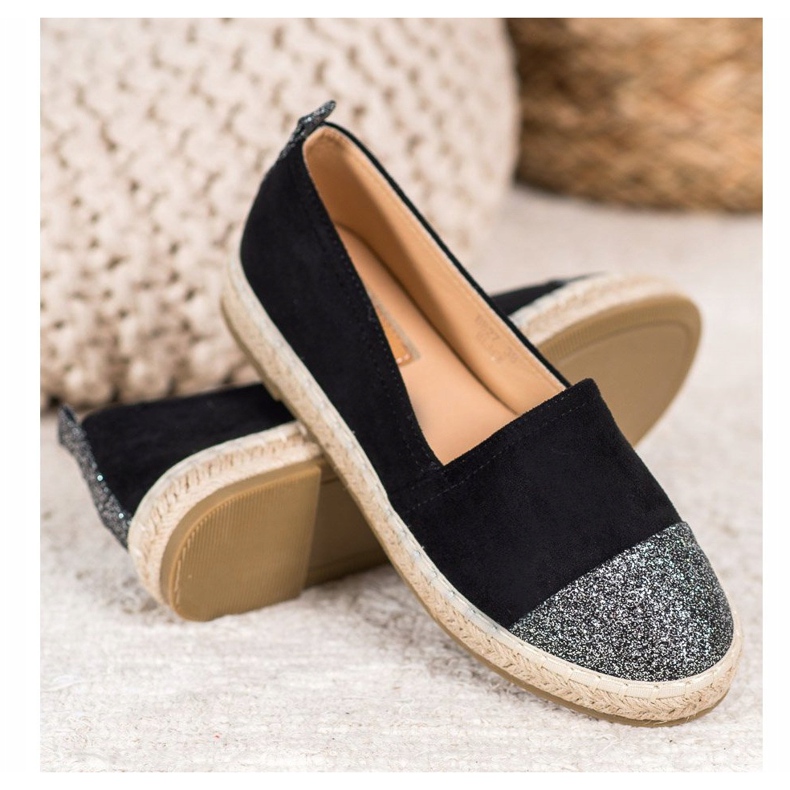 Seastar Espadrillit glitterillä musta 2