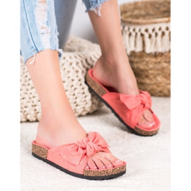 SHELOVET Mokkanahkatossut alustalla vaaleanpunainen 2