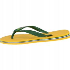 Havaianas Brasil Logo M 4110850-1652 varvastossut vihreä keltainen 1