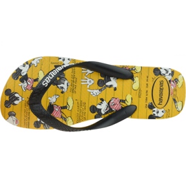 Havaianas Disney Tyylikäs 4123500-3624 varvastossut musta keltainen 2