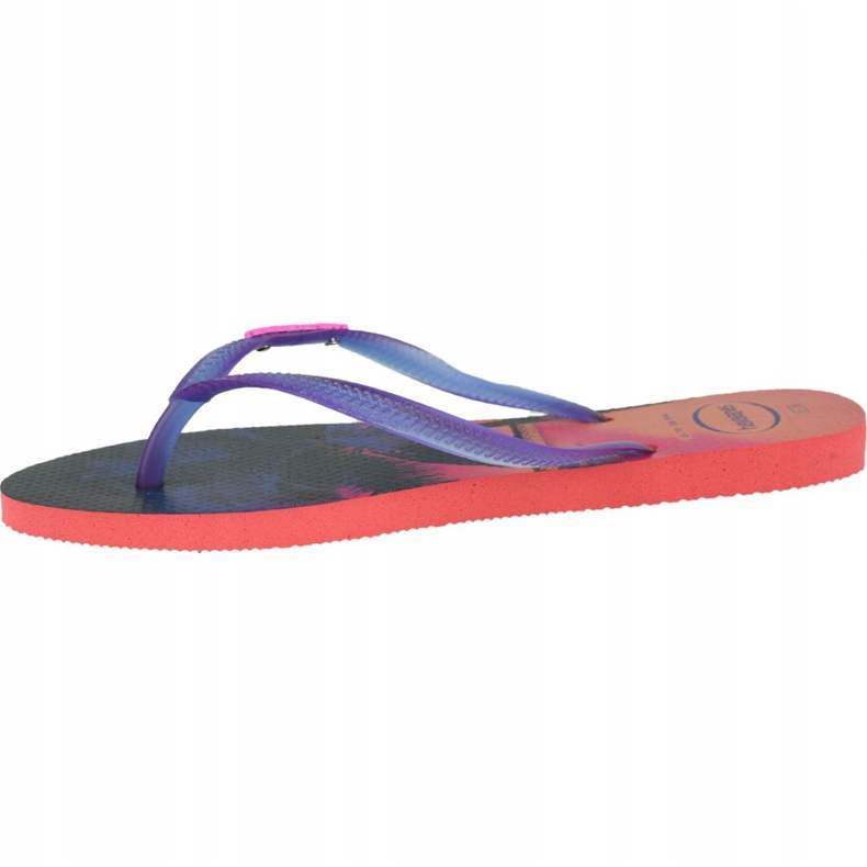 Havaianas Slim Paisage 4132614-6024 varvastossut tummansininen vaaleanpunainen 1