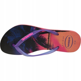 Havaianas Slim Paisage 4132614-6024 varvastossut tummansininen vaaleanpunainen 2