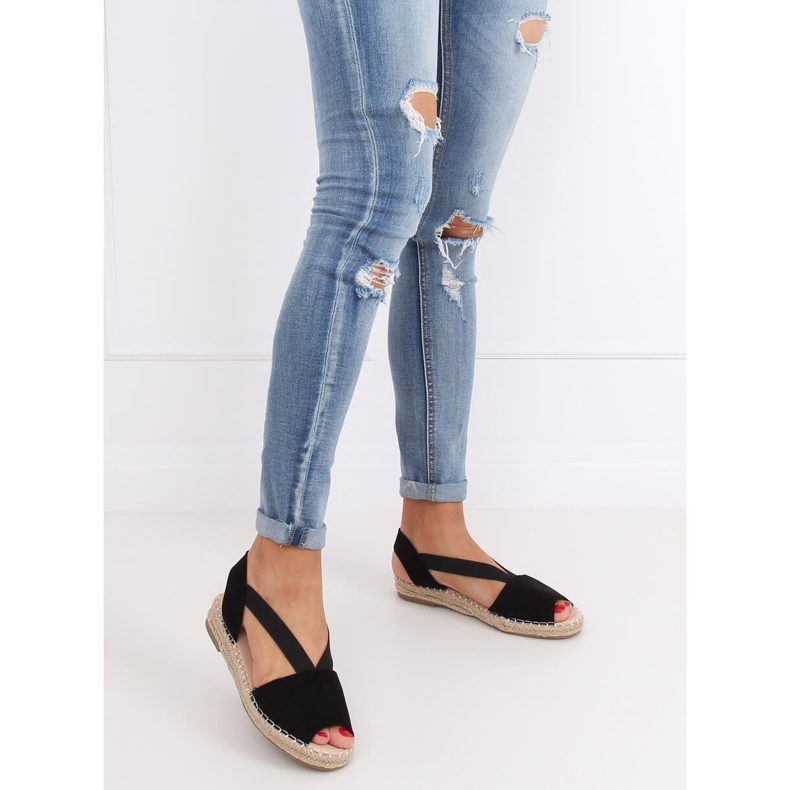 Naisten mustat espadrillit 0M815 Musta 2