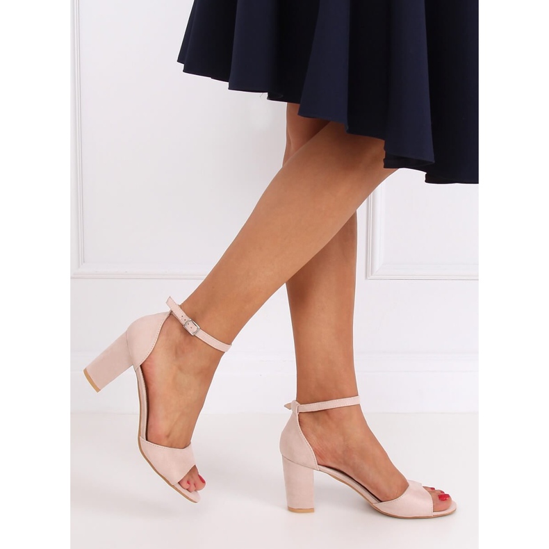 Sandaalit korkokengät beige 88-395 Nude 2