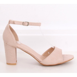 Sandaalit korkokengät beige 88-395 Nude 1