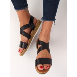 Mustat naisten sandaalit AM042 Musta 2