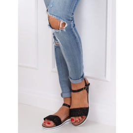Mustat naisten sandaalit 35-197 Musta 1