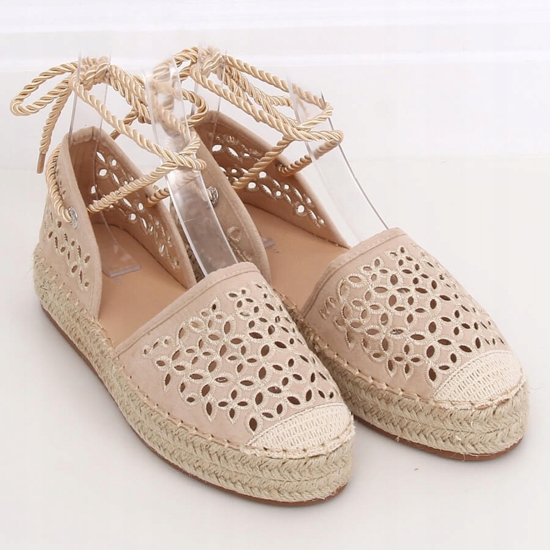 Espadrillit sidottu nilkalla beige G1573 Beige 1