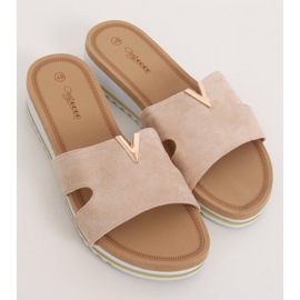 Naisten beige tossut G-5035 Beige 1