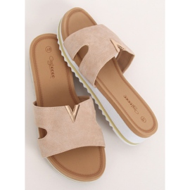 Naisten beige tossut G-5035 Beige 2