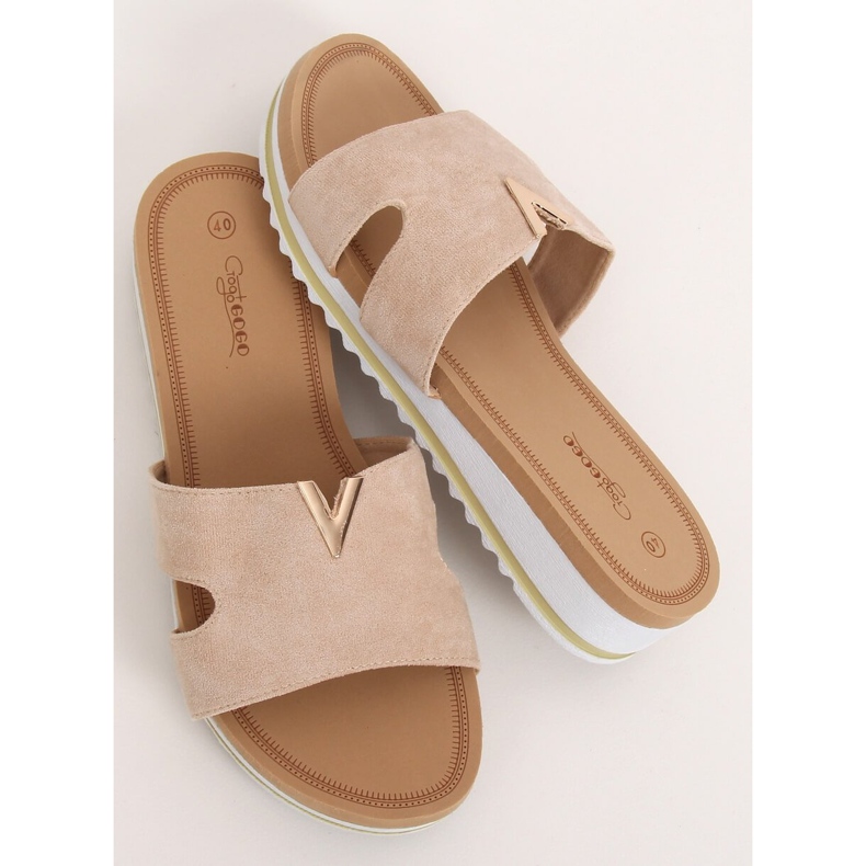 Naisten beige tossut G-5035 Beige 2