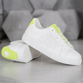 SHELOVET Valkoiset kengät, joissa mokkanahkat valkoinen 1