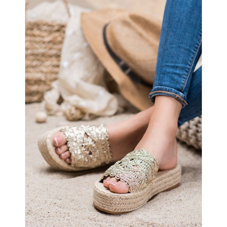 Seastar Espadrilles -tossut alustalla kultainen 1