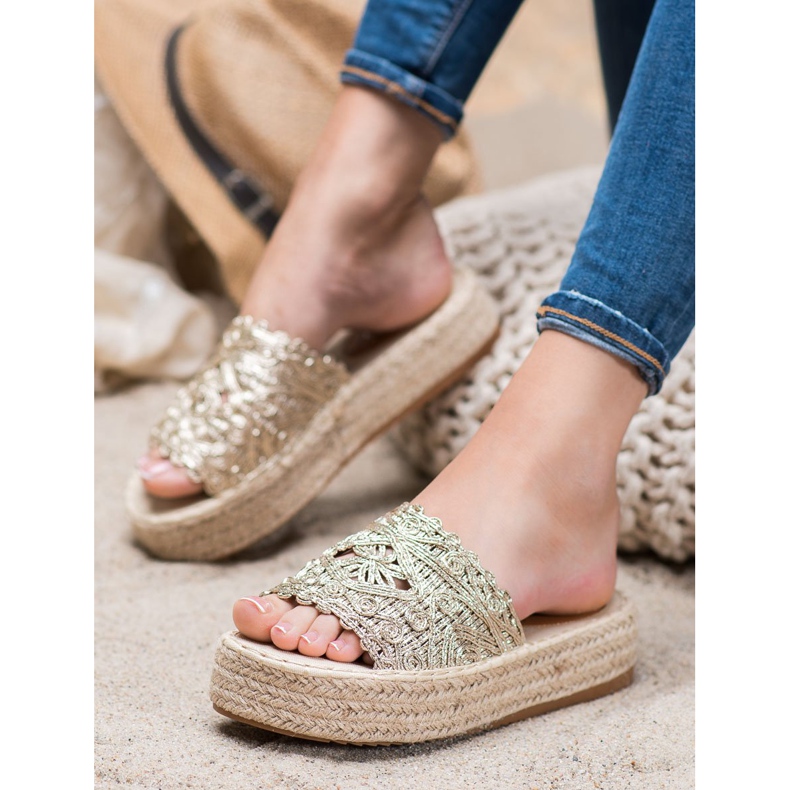 Seastar Espadrilles -tossut alustalla kultainen 2