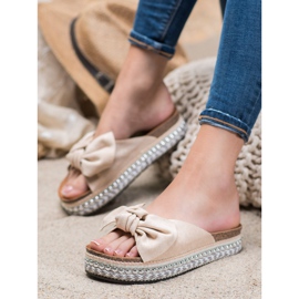 Seastar Mokkanahkatossut koristeellisella alustalla ruskea 2