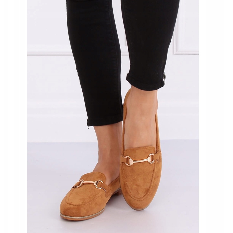 Naisten loafers kameli T355P Camel ruskea 1