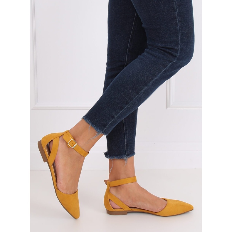 CL73P Keltaiset hunaja -ballerinat lukolla keltainen 1