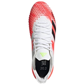 Adidas Predator 20.2 Fg M EG0904 jalkapallokengät punainen valkoinen 1