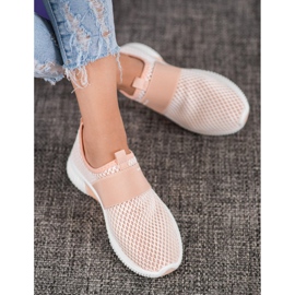 SHELOVET Klassiset openwork sliponit vaaleanpunainen 1 SHELOVET Klassiset openwork sliponit vaaleanpunainen 1