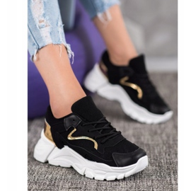 SHELOVET Tyylikkäät lenkkarit lavalla musta keltainen 1