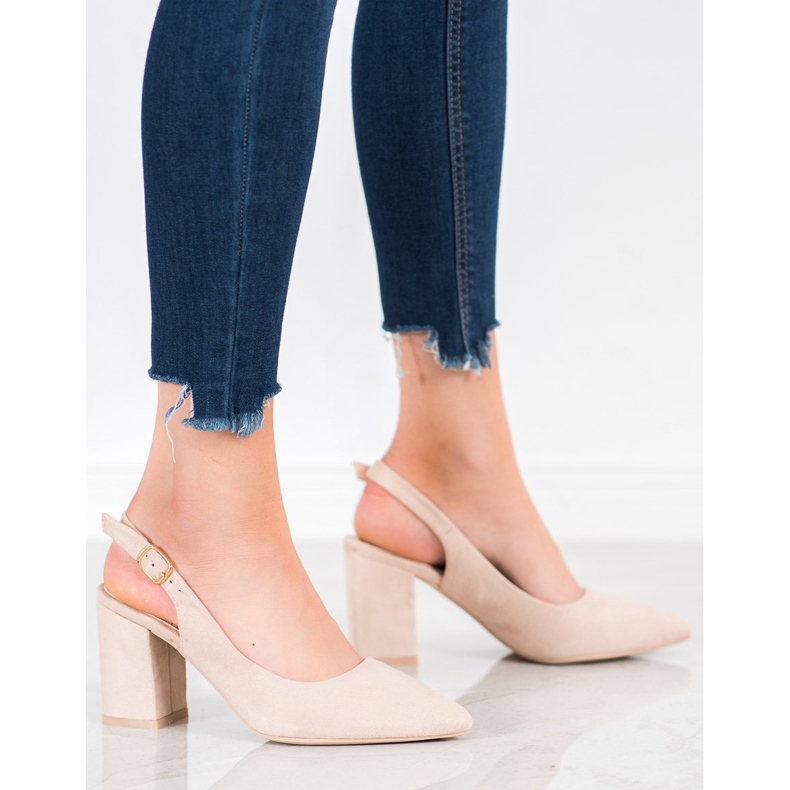 Seastar Mokkanahkapumput, joissa on avoin kantapää ruskea 1