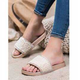 Seastar Tyylikkäät tossut helmillä kultainen 1