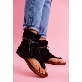 SEA Naisten sandaalit Varvastossut, joissa varsi Musta SL1011 Madrit 1