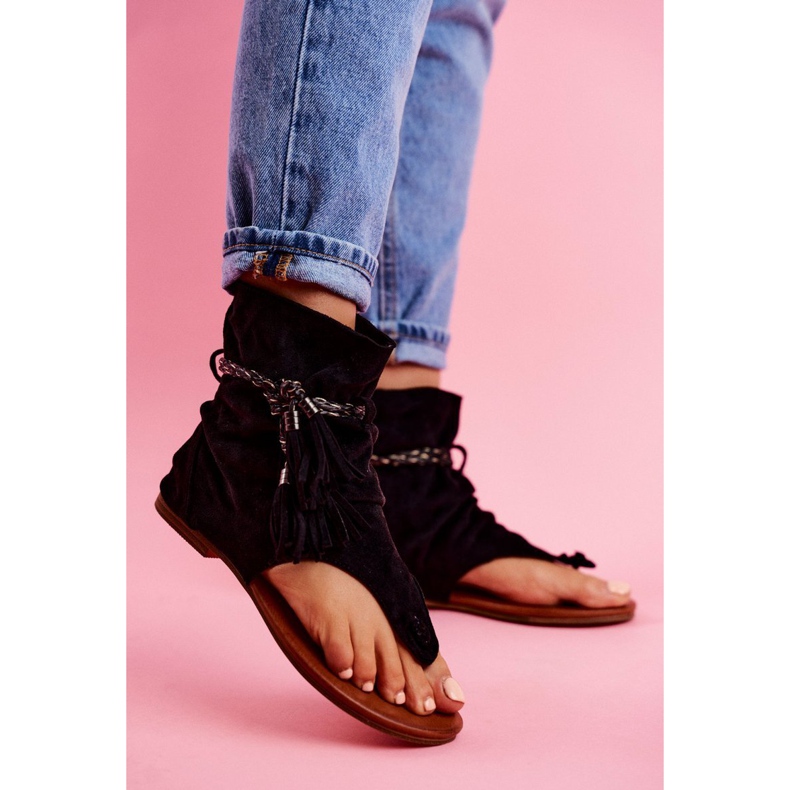 SEA Naisten sandaalit Varvastossut, joissa varsi Musta SL1011 Madrit 1