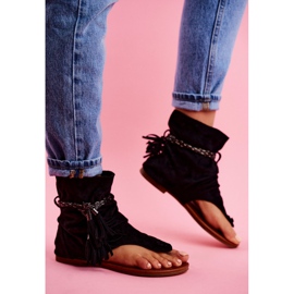 SEA Naisten sandaalit Varvastossut, joissa varsi Musta SL1011 Madrit 2