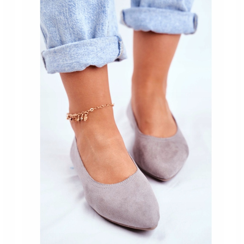 PS1 Naisten Eco-Suede-ballerinat Harmaa Bellissima 2