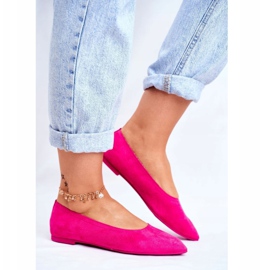 PS1 Naisten Eco-Suede-ballerinat Fuchsia Bellissima vaaleanpunainen 1