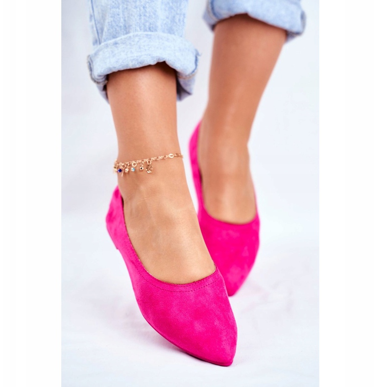 PS1 Naisten Eco-Suede-ballerinat Fuchsia Bellissima vaaleanpunainen 2