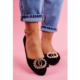 SEA Naisten Eco-Suede Black Ballerinat Montreal musta 2