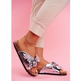 EVE Naisten tossut, joissa on suuri hopea Lovely Time Bow harmaa 2