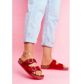 EVE Naisten tossut korkissa, joissa lukot Punainen Si Senor 1