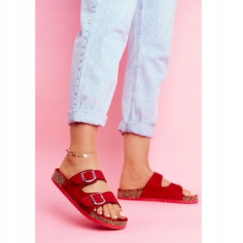 EVE Naisten tossut korkissa, joissa lukot Punainen Si Senor 1