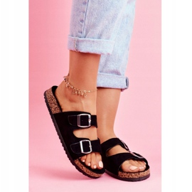 Naisten välilehden tossut mustalla kiinnikkeellä 1