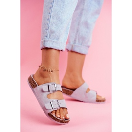 EVE Naisten tossut korkissa soljilla Harmaa Si Senor 2