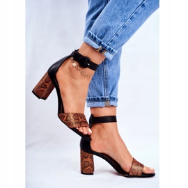 Naisten sandaalit Maciejka Nahka Oranssi Matelija 04235-18 / 00-5 ruskea musta 1